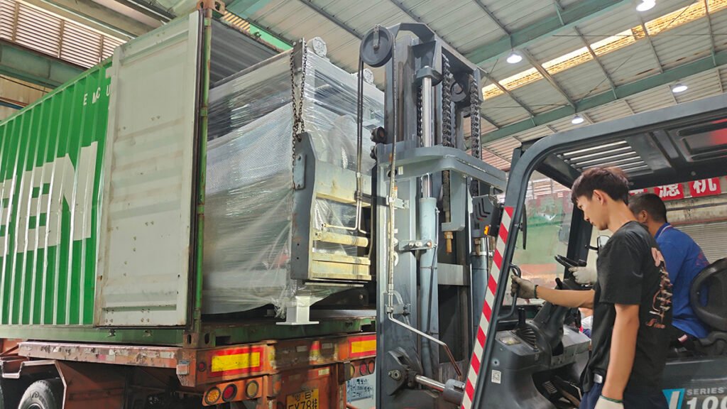 Cassava residue dehydrators and dryers in the loading container